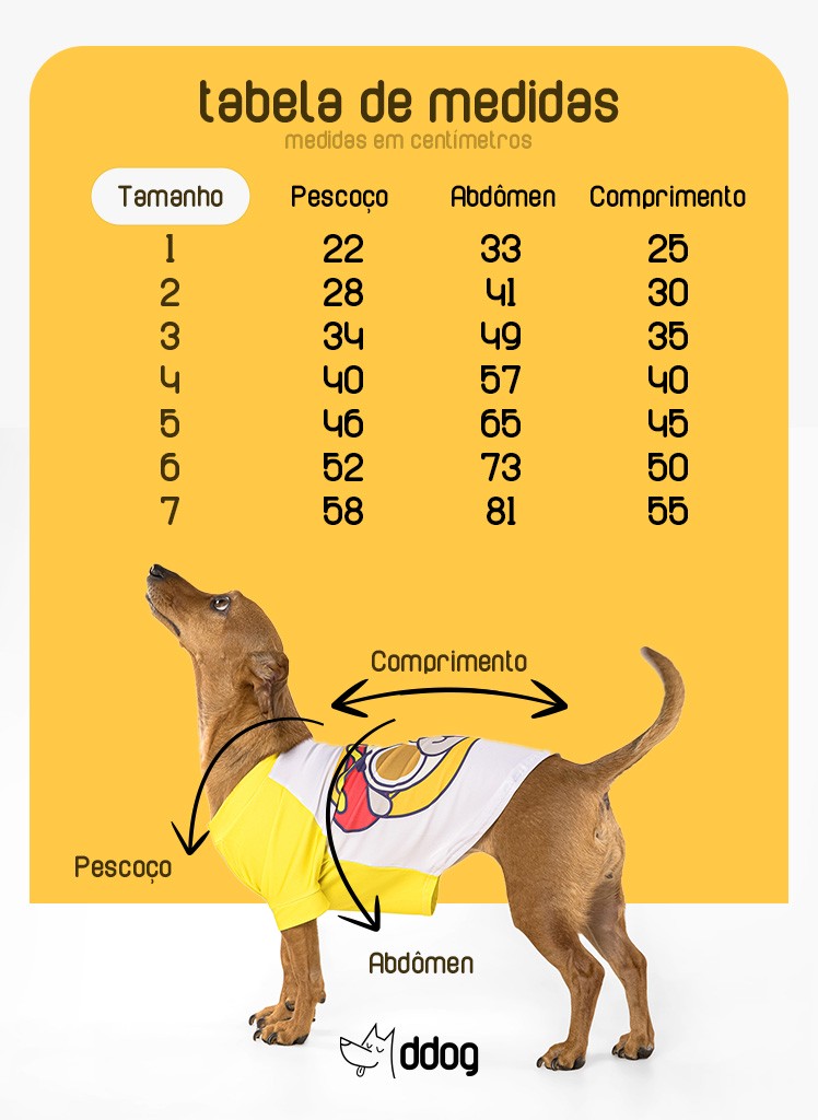 Tabela de medidas