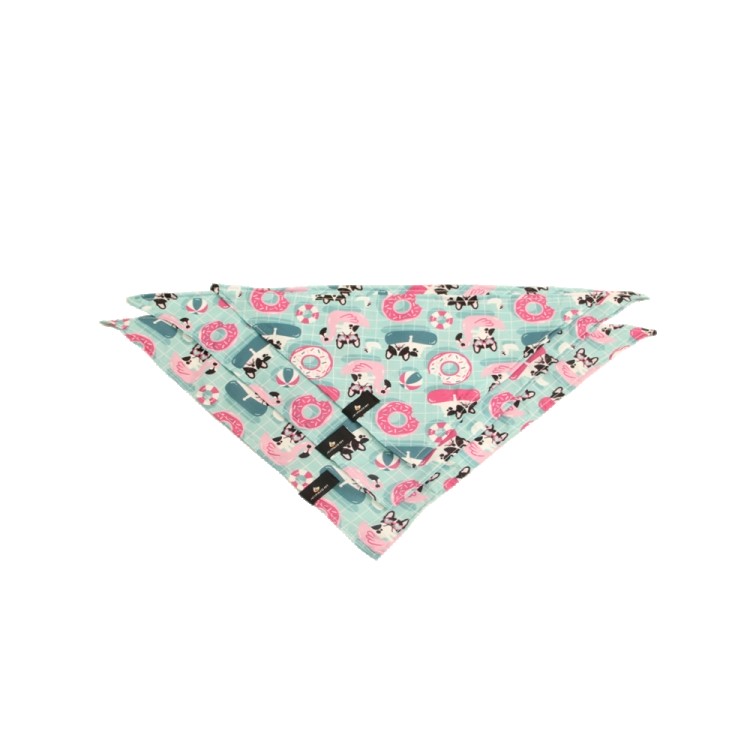 Bandana Estampa Bulldog In Pool